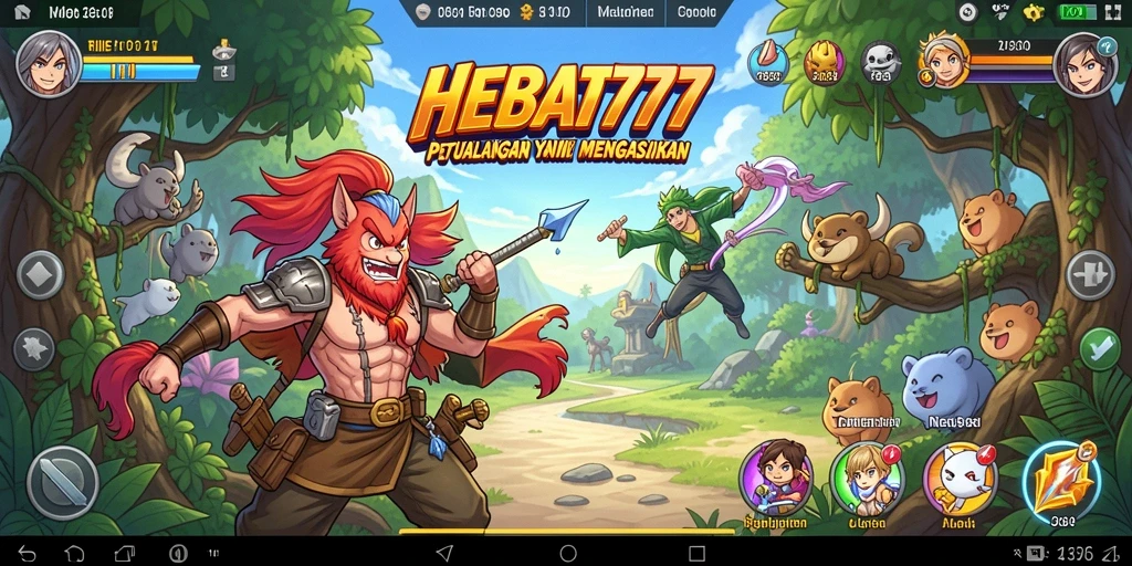 Screenshot gameplay HEBAT777 menampilkan karakter anime yang beraksi dalam pertempuran seru.