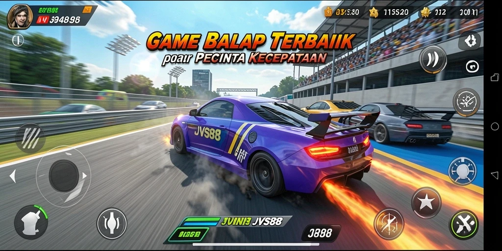 Gameplay menegangkan dalam JVS88 dengan balapan cepat dan kendaraan beragam.