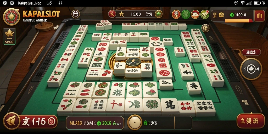 Tampilan gameplay menarik KAPALSLOT dengan tantangan Mahjong.