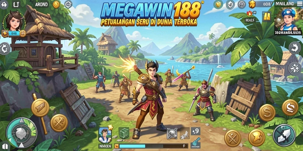 Gameplay seru MEGAWIN188 dalam dunia terbuka yang luas.