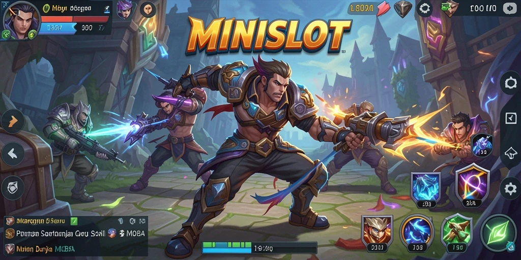 Gameplay seru dan taktis dalam MINISLOT MOBA.