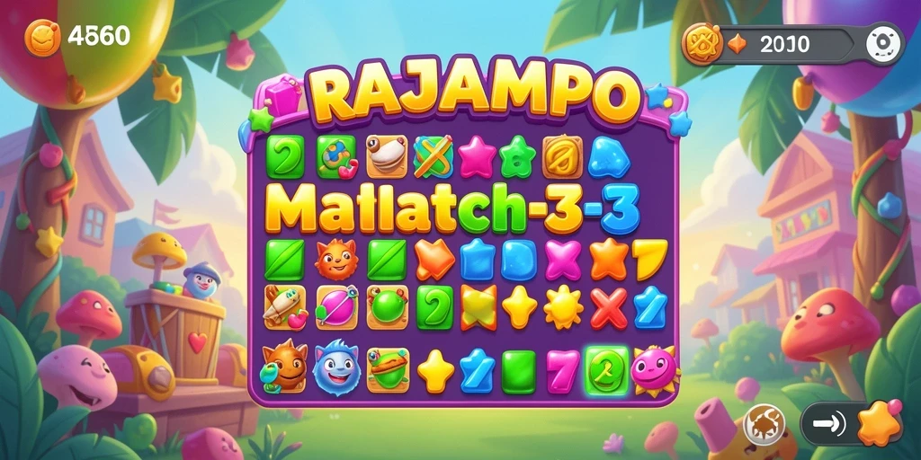 Tampilan cerah dan menggembirakan dari gameplay RAJAMPO.