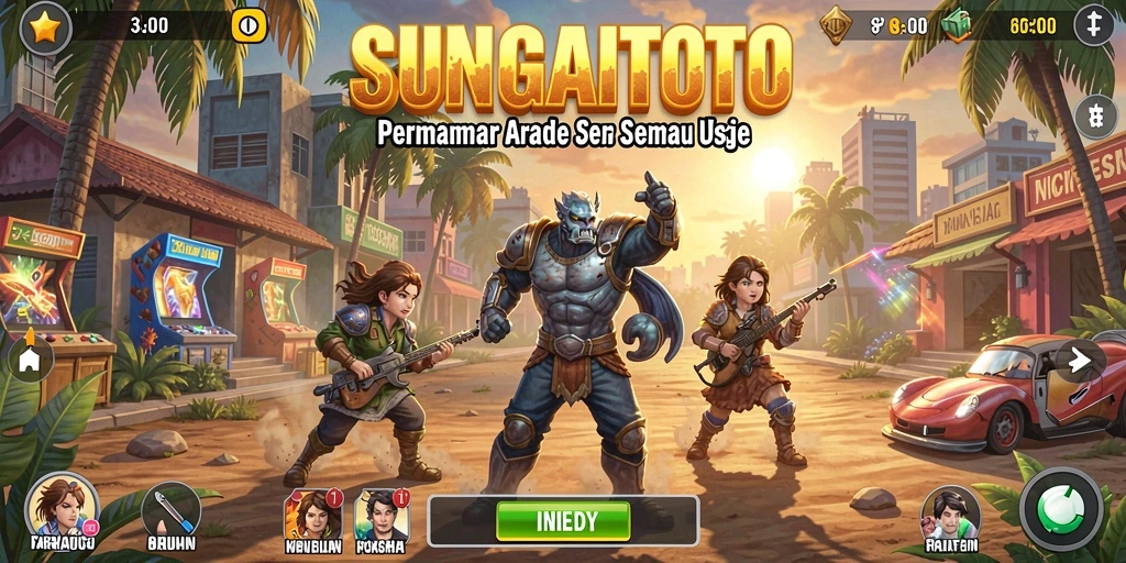 Screenshot SUNGAITOTO menampilkan gameplay seru dalam suasana arcade.