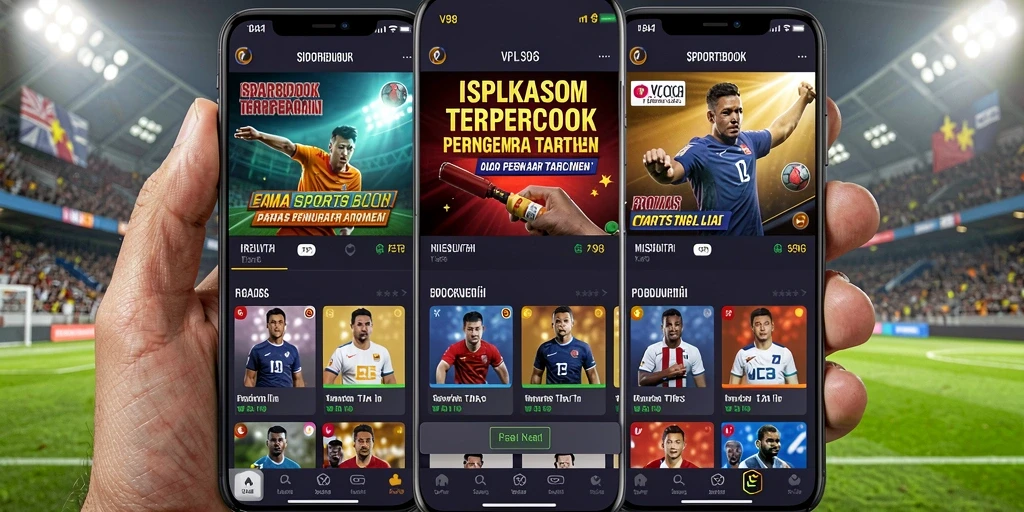 Tampilan menarik dari aplikasi V98 dalam taruhan olahraga.