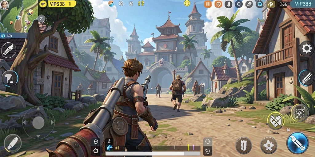 Tampilan gameplay Open World yang menakjubkan dalam VIP333.