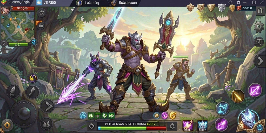 Screenshot gameplay <strong>VIP805</strong> menunjukkan pertarungan epik yang mendebarkan.